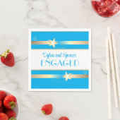 Gratulation zur Verlobung! Individuell, elegant Serviette (Beispiel)
