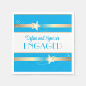Gratulation zur Verlobung! Individuell, elegant Serviette (Vorderseite)