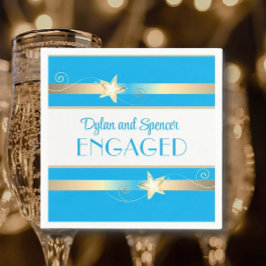 Gratulation zur Verlobung! Individuell, elegant Serviette