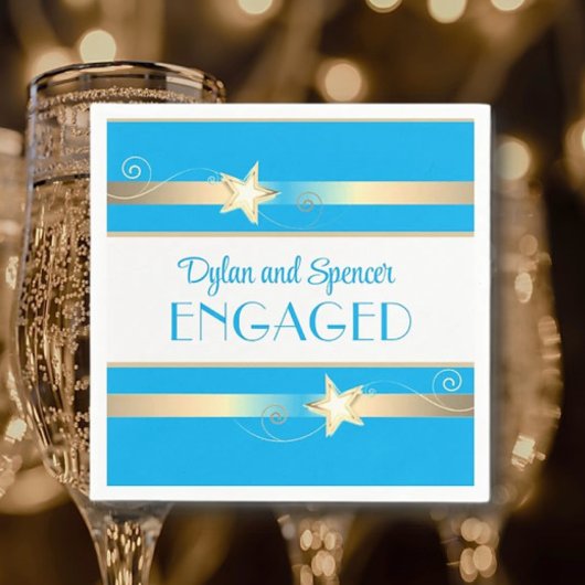 Gratulation zur Verlobung! Individuell, elegant Serviette