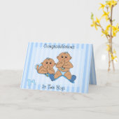 Gratulation - Zwillingskarte Karte (Gelbe Blume)