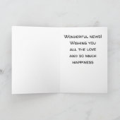 *GRATULATIONEN* AUF **IHRE VERLOBUNG** KARTE (Innenseite)