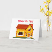 "GRATULATIONEN" AUF IHRER "NEUEN ZUHAUSE" KARTE (Gelbe Blume)