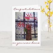 GRATULATIONEN AUF IHRER NEUEN ZUHAUSE KARTE (Gelbe Blume)