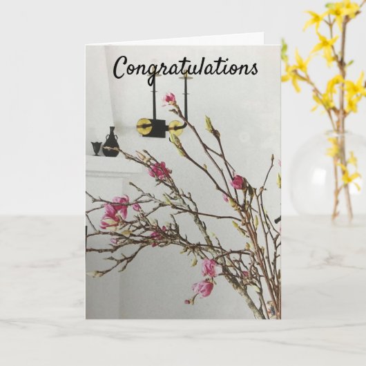 **GRATULATIONEN AUF IHRER NEUEN ZUHAUSE"-KARTE KARTE (Gelbe Blume)