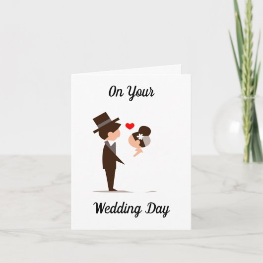 GRATULATIONEN AUF IHRER WEDD DAY CARD KARTE (Vorderseite)