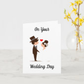 GRATULATIONEN AUF IHRER WEDD DAY CARD KARTE (Gelbe Blume)
