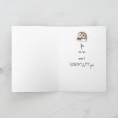 Gratulationen Baby Girl Cute Owl Humor Karte (Innenseite)