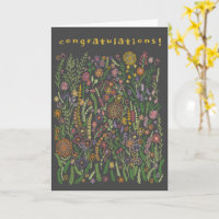 GRATULATIONEN Blume Felder Wiese Floral