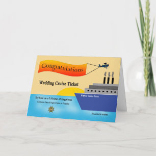 Gratulationen Cruise Ship Wedding Greeting Card Karte