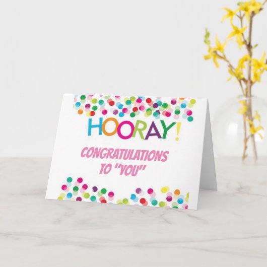 ***GRATULATIONEN*** FEIERN "SIE"! KARTE (Gelbe Blume)