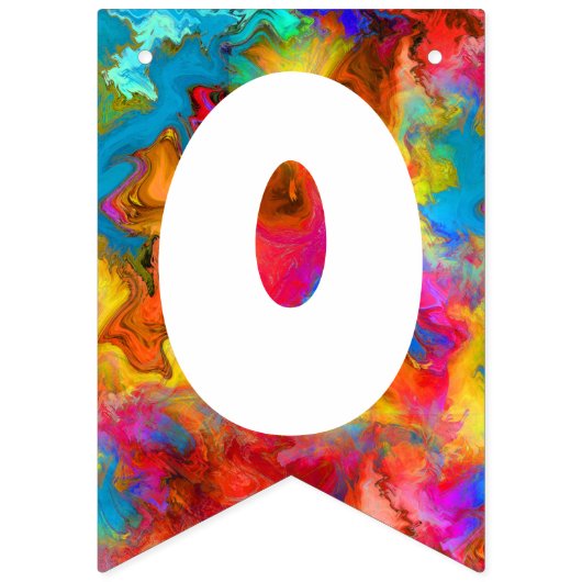 GRATULATIONEN GLÜCKWUNSCH FARBIGE RAINBOW WIMPELKETTE (Zweite Fahne)