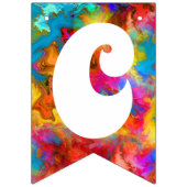 GRATULATIONEN GLÜCKWUNSCH FARBIGE RAINBOW WIMPELKETTE (Erste Fahne)