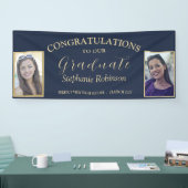 Gratulationen Gold Script 2 Foto Grad Blue Banner (Messe)