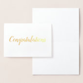 Gratulationen Goldenen Pinsel Pinselstrich Script Folienkarte (Anzeige)