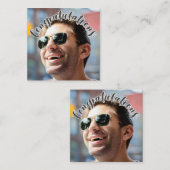 GRATULATIONEN Graue OVERLAY TEXT Umschließungskart Begleitkarte (Vorne/Hinten)