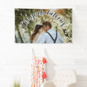 GRATULATIONEN Graues Party-Banner Banner (Insitu)