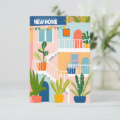 GRATULATIONEN Neue Zuhause Niedliche Tropenwohnung Karte (Stehend Vorderseite)