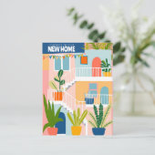 GRATULATIONEN Neue Zuhause Niedliche Tropenwohnung Postkarte (Stehend Vorderseite)