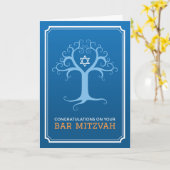 Gratulationen on your bar mitzvah tree of life karte (Gelbe Blume)