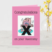 Gratulationen on your Vasectomy - Funny Karte (Gelbe Blume)
