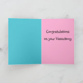 Gratulationen on your Vasectomy - Funny Karte (Innenseite)