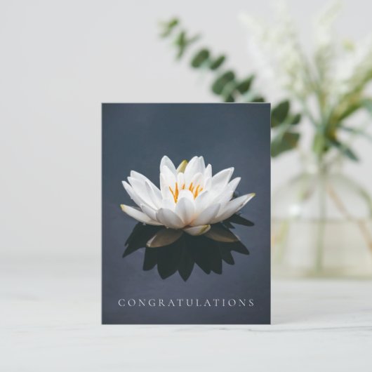 GRATULATIONEN POSTCARD : LOTUS POSTCARD POSTKARTE (Stehend Vorderseite)