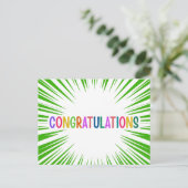 GRATULATIONEN POSTKARTE (Stehend Vorderseite)