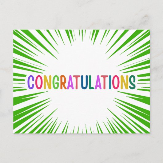 GRATULATIONEN POSTKARTE (Vorderseite)