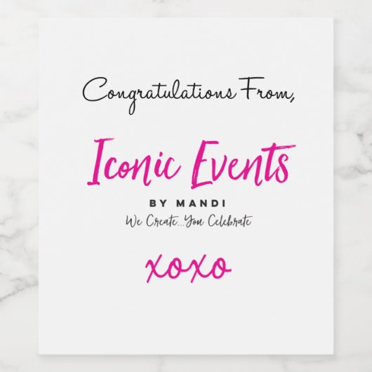 Gratulationen Siegel mit Ihrem Logo Weinetikett (Einzelnes Label)