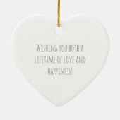 Gratulationen to New Mr and Mrs Name Foliage Keramik Ornament (Hinten)