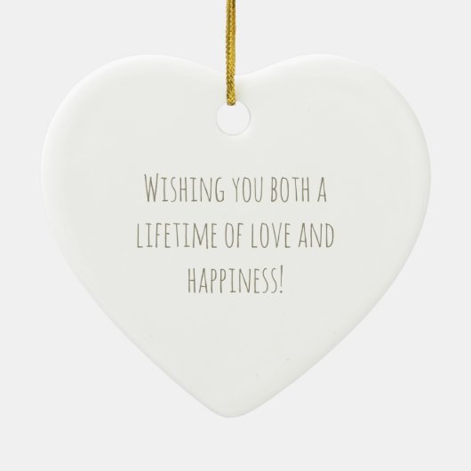 Gratulationen to New Mr and Mrs Name Foliage Keramik Ornament (Hinten)