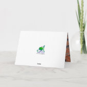 Gratulationen von M.S. Graduate Orange and Black Karte (Rückseite)