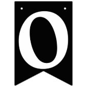 GRATULATIONEN, Weißer Text auf schwarz Wimpelkette (Zweite Fahne)