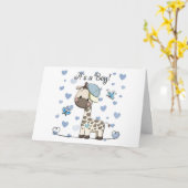 GRATULATIONEN ZU IHREM "BABY BOY" KARTE (Gelbe Blume)