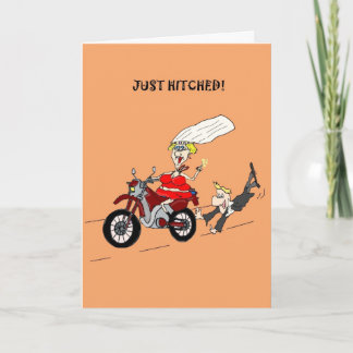 GRATULATIONEN ZU IHREM MARRAIGE FUNNY GROOM BIKER KARTE