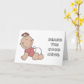 GRATULATIONEN ZU IHREM "NEUEN ABY" KARTE (Gelbe Blume)