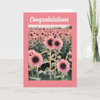 **GRATULATIONS" FELD DER SONNENBLUMEN KARTE