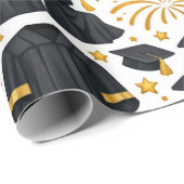 Gratulations-Geschenkpapier für Absolventen Geschenkpapier (Rolleneckpunkt)