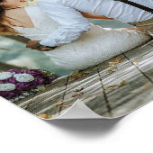 GRATULATIONS Graues OVERLAY TEXT Foto Poster (Ecke)