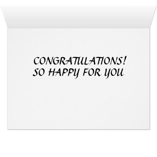 "GRATULATIONS" KANOE STIL (Innenansicht Horizontal (Unten))