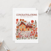 GRATULATIONS New Zuhause Housewarming Farmhouse Karte (Vorderseite/Rückseite Beispiel)