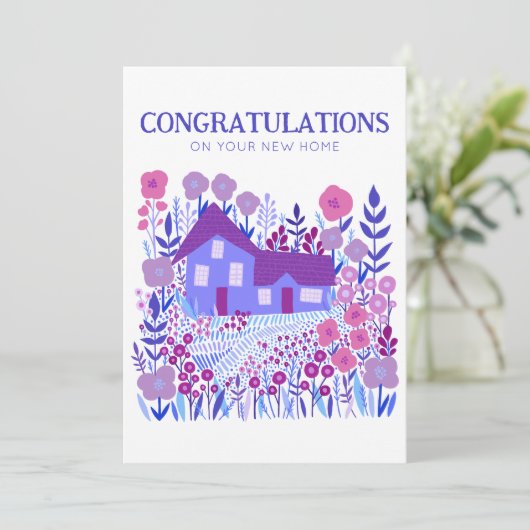 GRATULATIONS New Zuhause Housewarming Farmhouse Karte (Stehend Vorderseite)