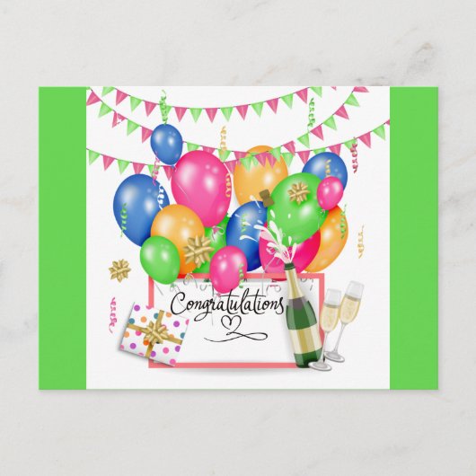 Gratulationsfeier Postkarte (Vorderseite)