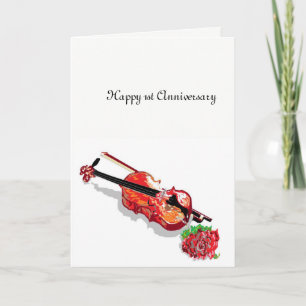 Gratulationskarte 1. Hochzeitstag Karte