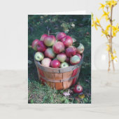 Gratulationskarte "Äpfelkörbe" Karte (Gelbe Blume)