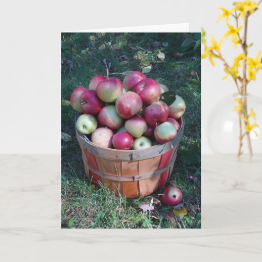 Gratulationskarte "Äpfelkörbe" Karte (Gelbe Blume)