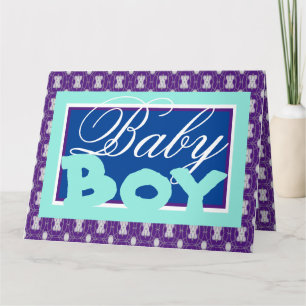 Gratulationskarte aus Papier für Babyjungen Karte