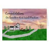 Gratulationskarte für die neue Position des realen (Vorderseite (Horizontal))