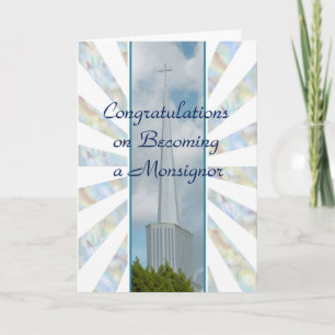 Gratulationskarte für einen Monsignore Karte